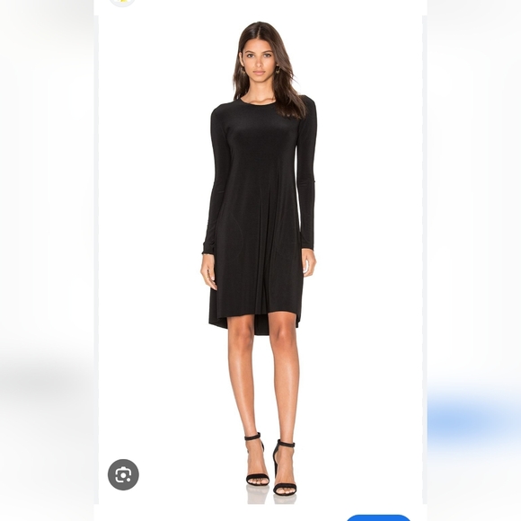 Norma Kamali Dresses & Skirts - NWT Norma Kamali X Kamal Kulture X Revolve  Elegant Black Long Sleeve Dress